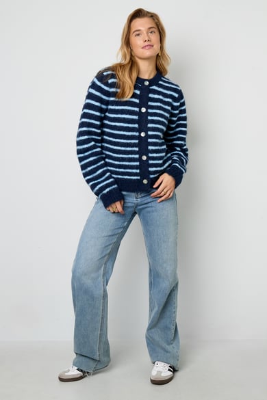 Polyester fiber (polyester) Knit cardigan Stripes Casual Fall/Winter  Clothes h5 Picture9